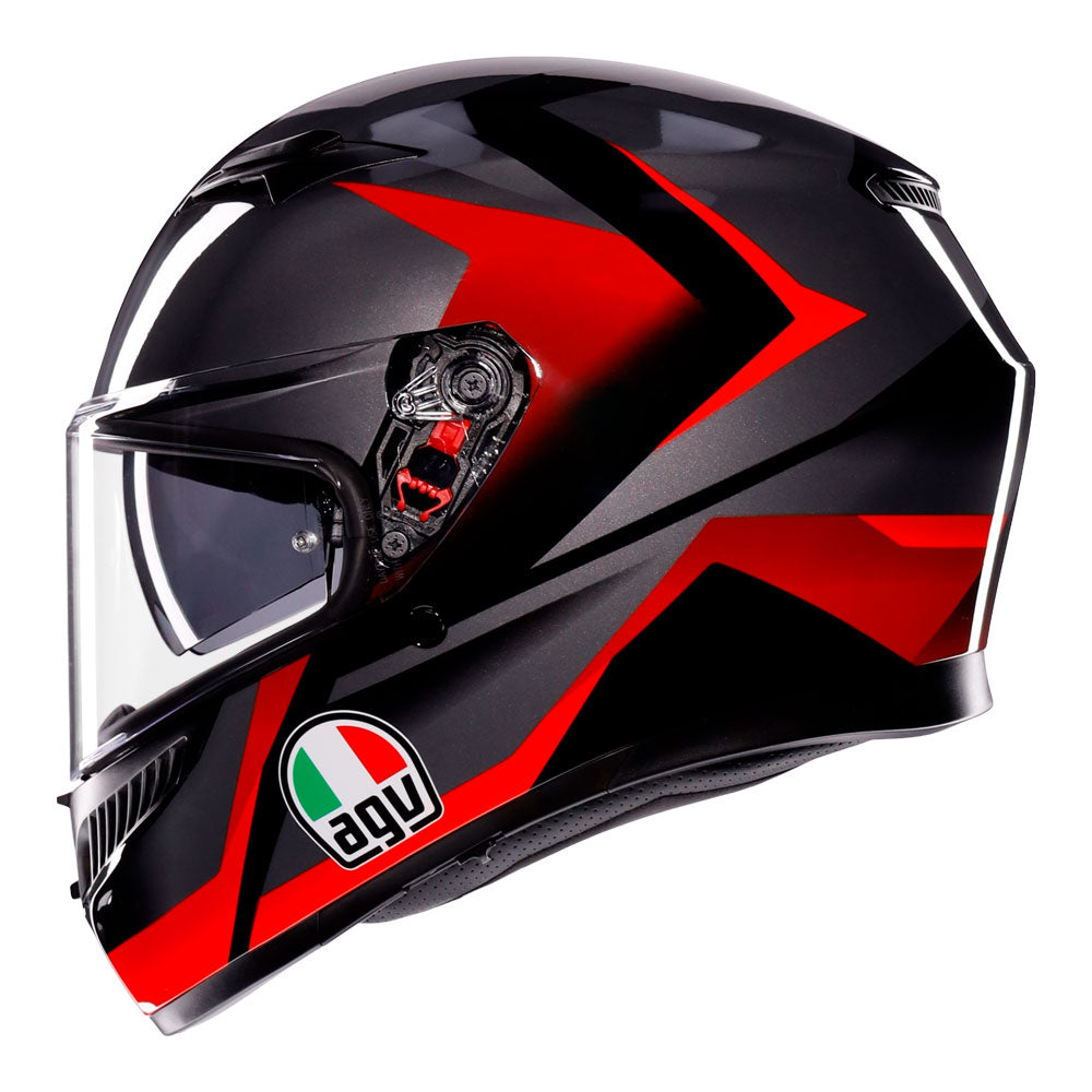 AGV K3 Striga Matte Black/Grey/Red Helmet