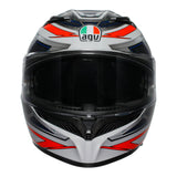AGV K3 Space White/Fluro Red Helmet