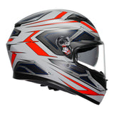 AGV K3 Space White/Fluro Red Helmet