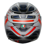 AGV K3 Space White/Fluro Red Helmet