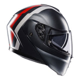 AGV Streetmodular Resia Matte Grey/Silver/Red Helmet