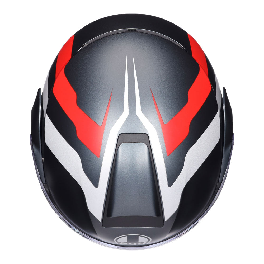 AGV Streetmodular Resia Matte Grey/Silver/Red Helmet