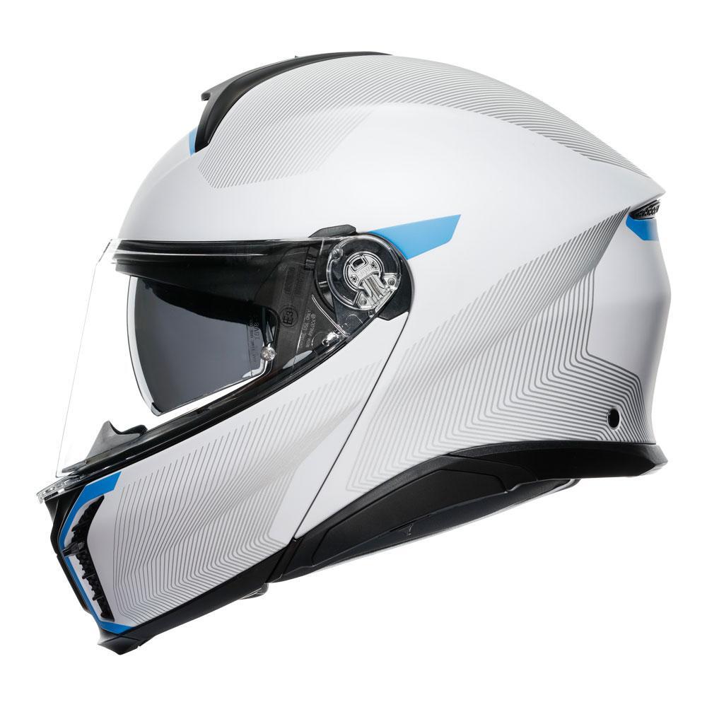 AGV Tourmodular Frequency Light Grey/Blue Helmet