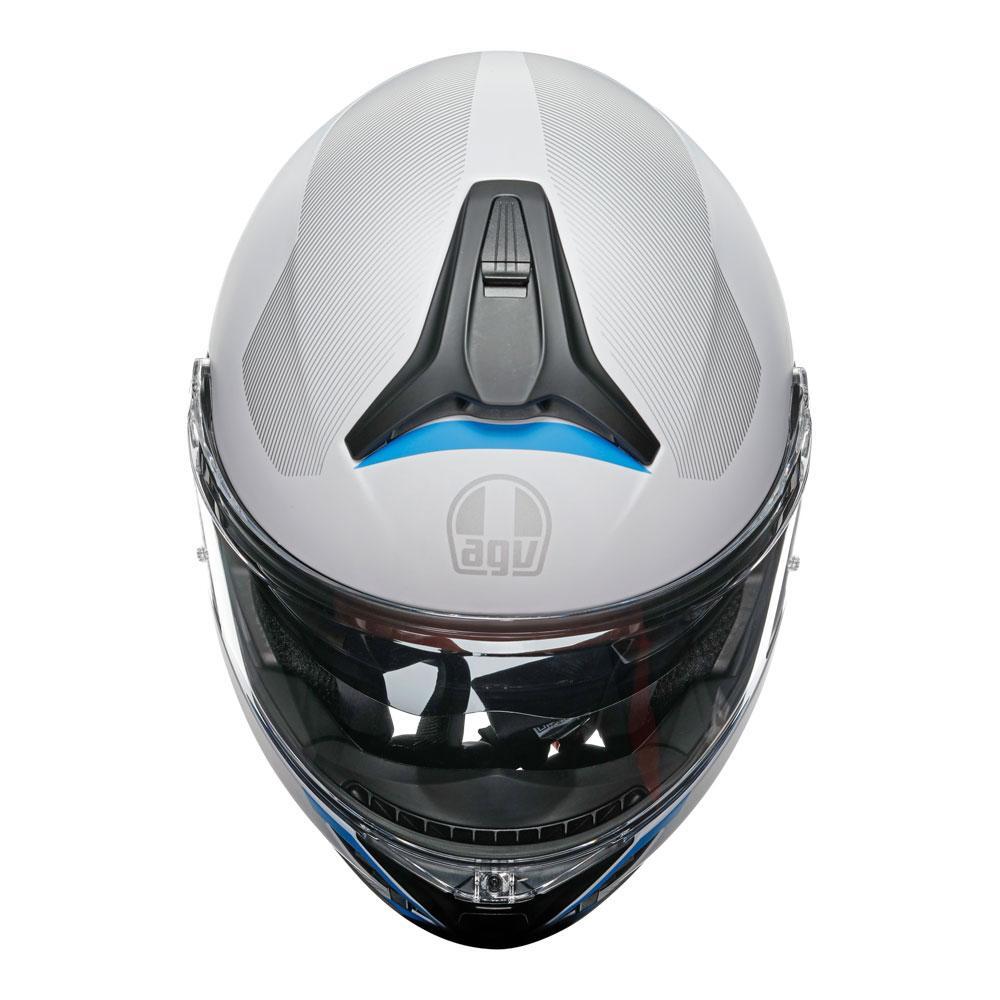 AGV Tourmodular Frequency Light Grey/Blue Helmet