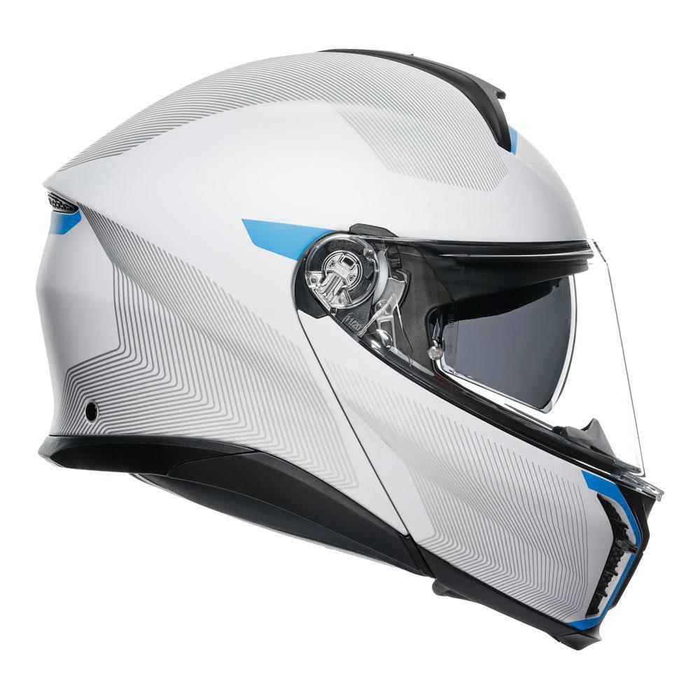 AGV Tourmodular Frequency Light Grey/Blue Helmet