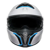 AGV Tourmodular Frequency Light Grey/Blue Helmet