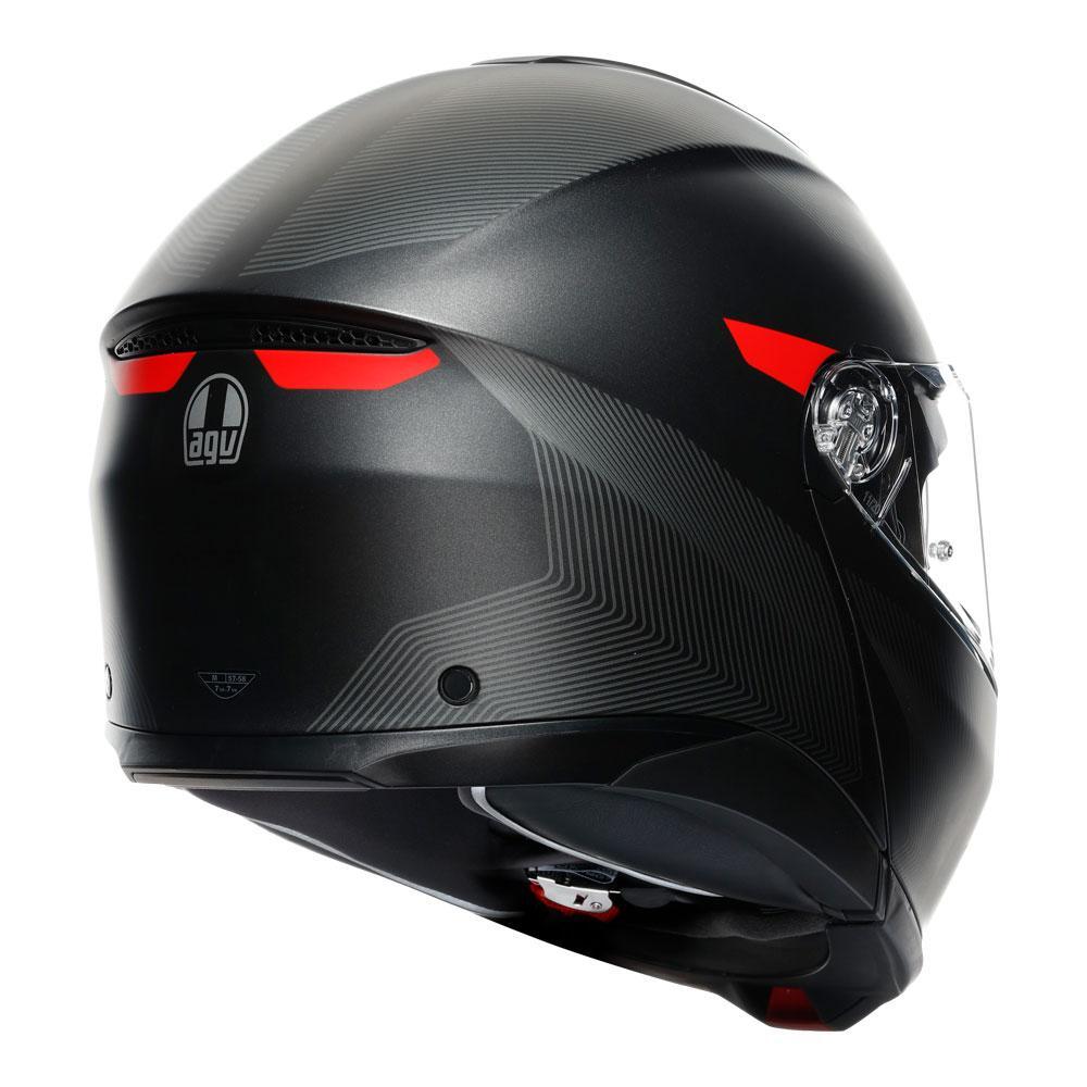 AGV Tourmodular Frequency Matte Gunmetal/Red Helmet