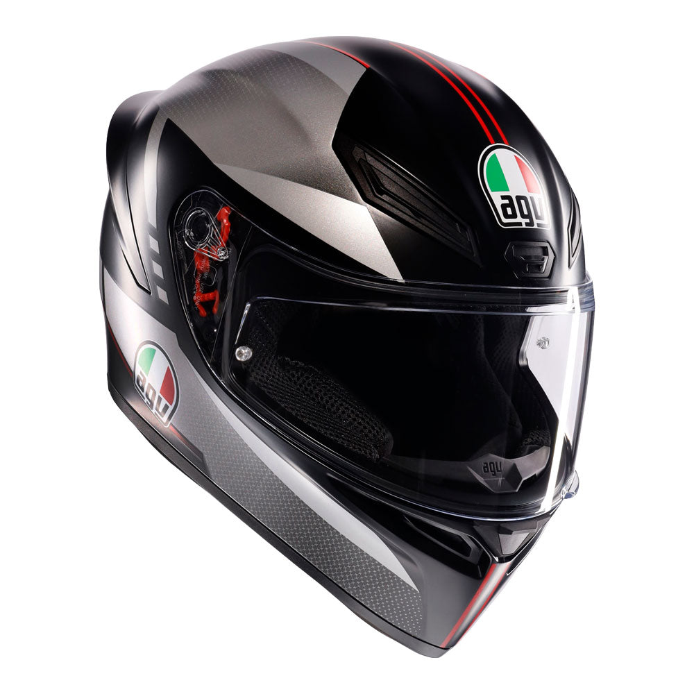 AGV K1 S Lap Matte Black/Grey/Red Helmet