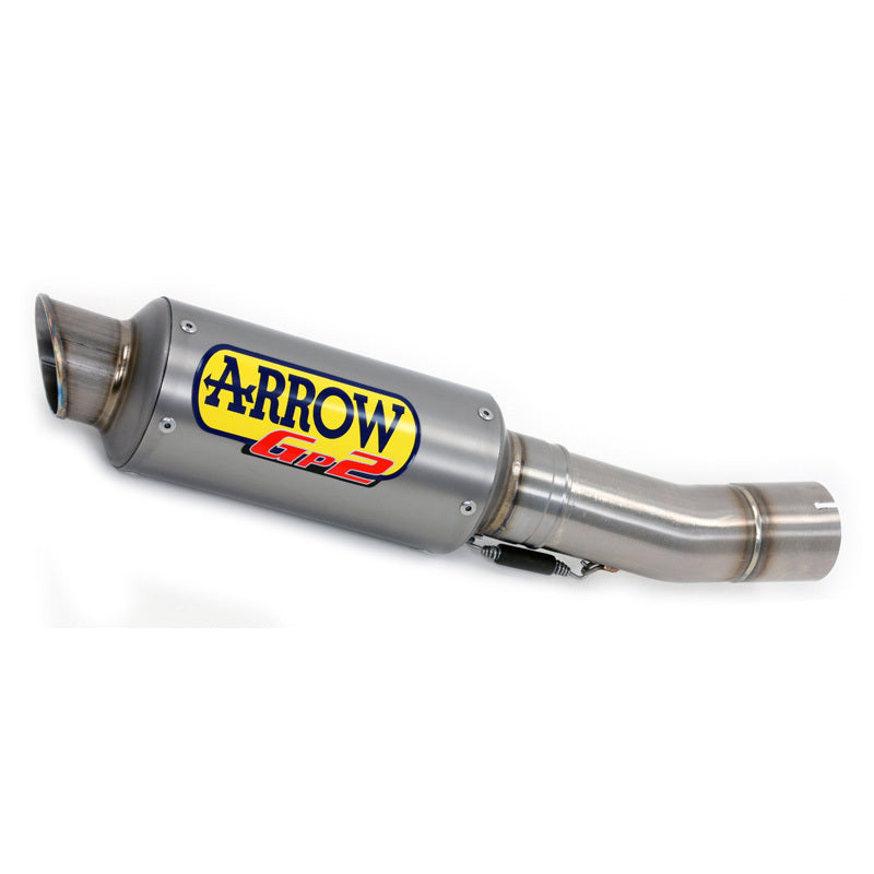 Arrow 71003GP GP2 Titanium Slip-On Muffler w/Stainless Steel Mid-Pipe for Honda CBR 1000 RR 08-13