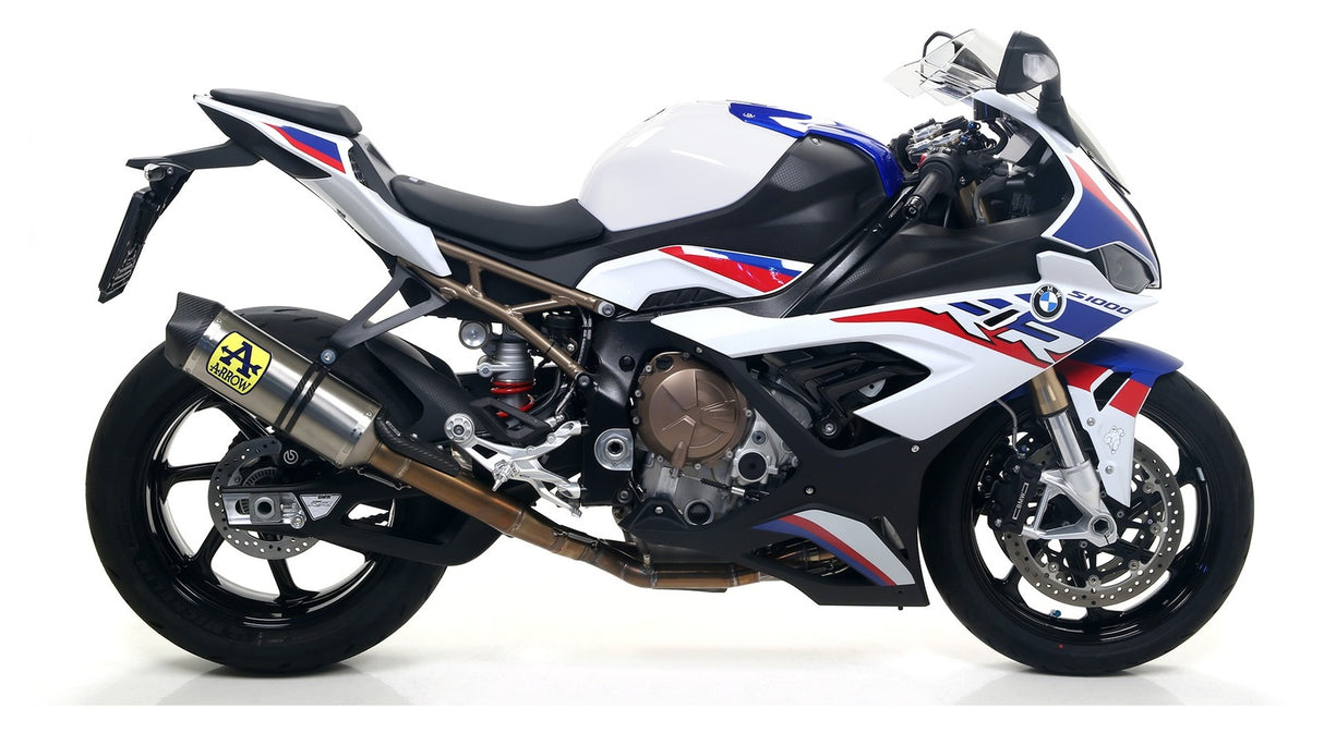 Arrow 71204CKZ Competition Steel Exhaust System w/Race-Tech Titanium Muffler for BMW S 1000 RR 19-24