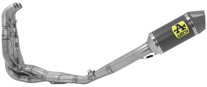 Arrow 71208MKZ Competition Steel Exhaust System w/Race-Tech Carbon Muffler for Kawasaki ZX-6R 636 19-20