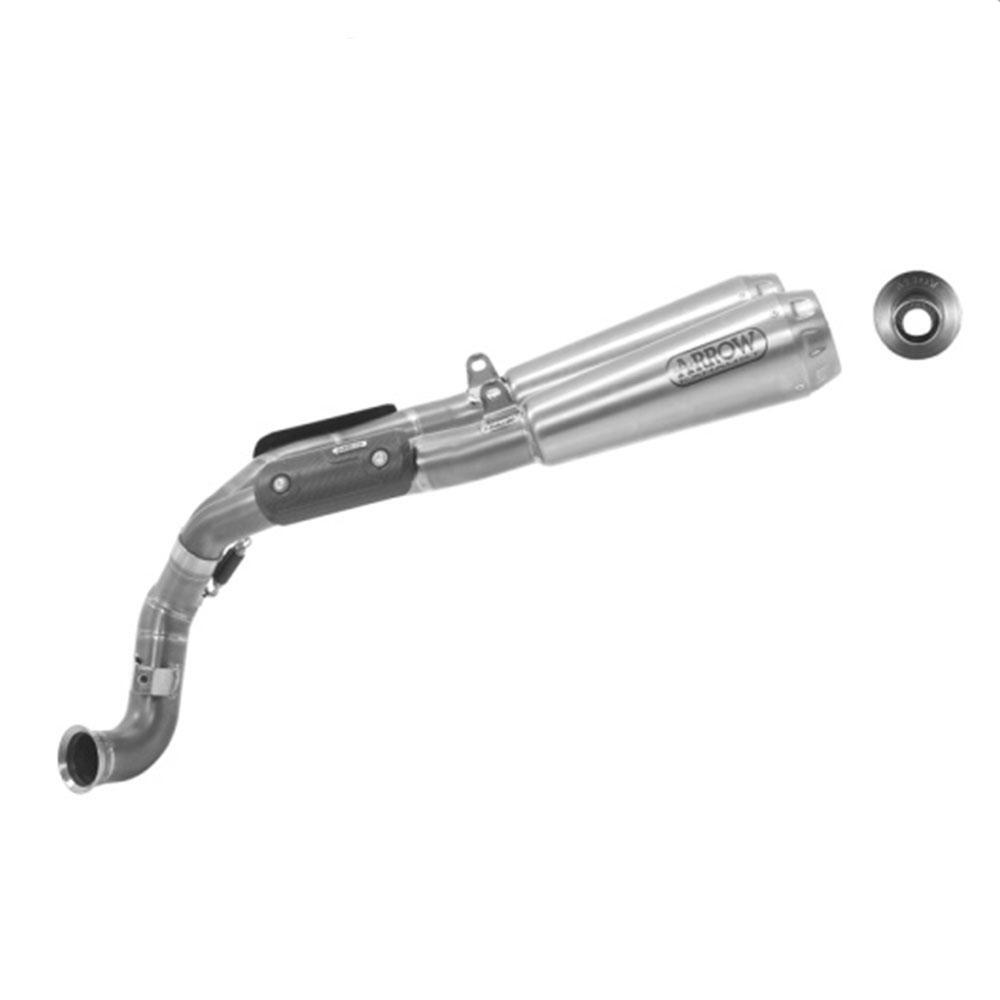 Arrow 71216PRI Pro-Race Nichrom Slip-On Mufflers w/Steel End Cap for KTM 790 Duke 18-20/890 Duke R 20-23