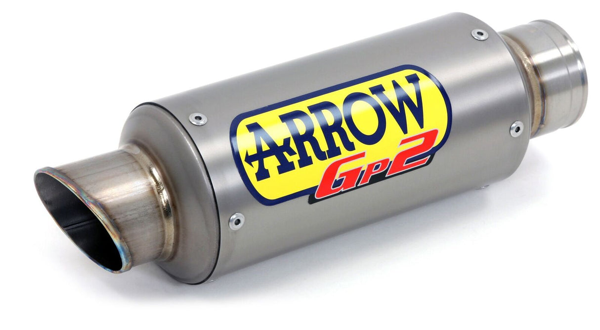 Arrow 71543GP GP2 Titanium Slip-On Muffler w/Titanium End Cap & Stainless Steel Link Pipe for Ducati Panigale 959 16-19