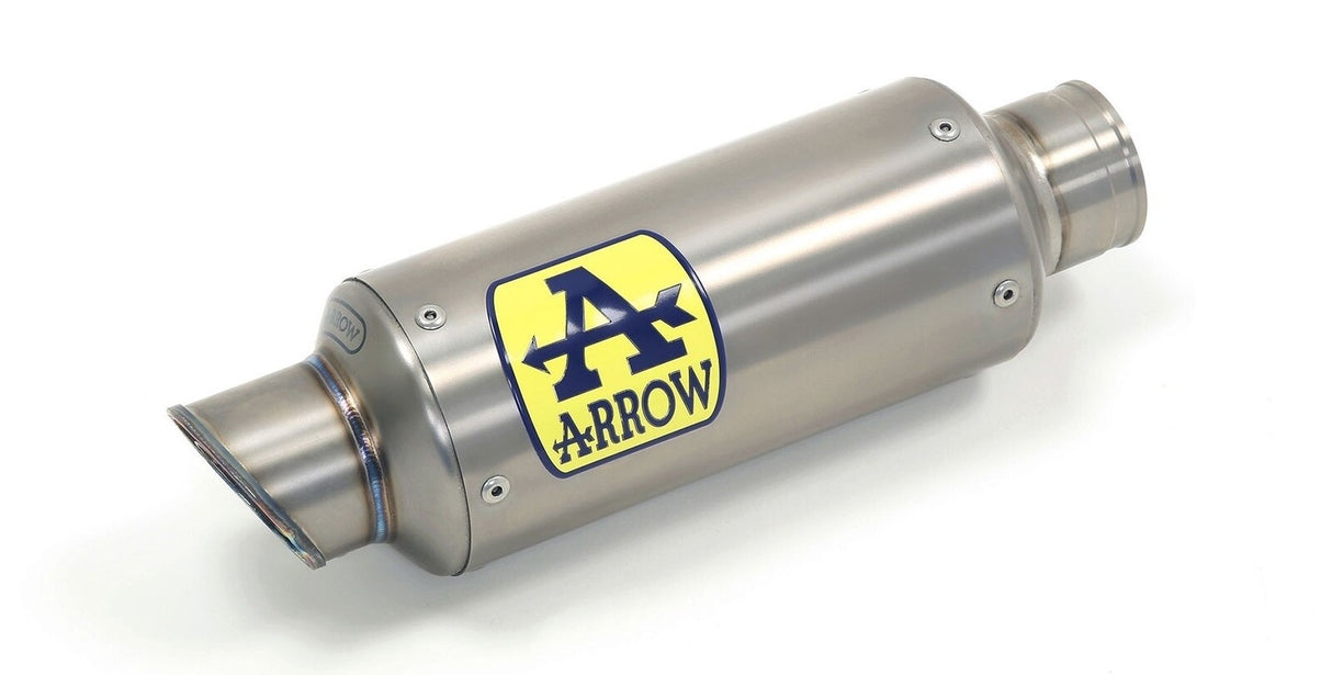 Arrow 71552GP GP2 Titanium Slip-On Muffler w/Titanium End Cap & Stainless Steel Link Pipe for Ducati Hypermotard 950 19-20