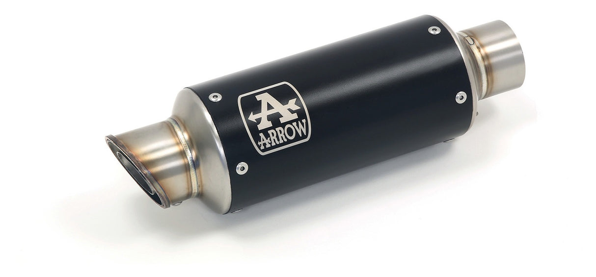 Arrow 71555GPI GP2 Dark Nichrom Slip-On Muffler w/Steel End Cap & Stainless Steel Link Pipe for Husqvarna Svartpilen/Vitpilen 401 18-19