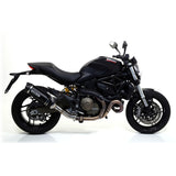 Arrow 71768AKN Race-Tech Dark Aluminium Slip-On Muffler w/Carbon End Cap for Ducati Ducati Monster 821 14-17/1200 14-15/Multistrada 1200/S 10-14/Diave