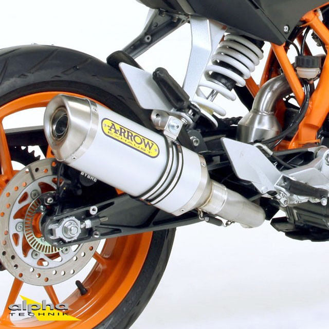 Arrow 71813AO Thunder Aluminium Slip-On Muffler w/Steel End Cap for KTM RC 125 15-16/RC 390 15-16/Duke 390 13-16