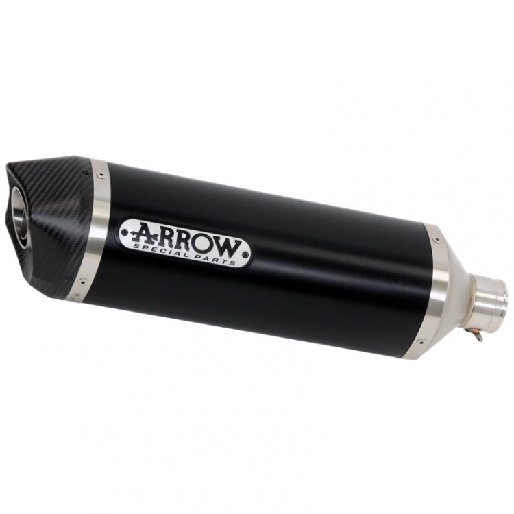 Arrow 71856AKN Race-Tech Dark Aluminium Slip-On Muffler w/Carbon End Cap for Kawasaki Z 900 17-19/Z 900 E 17-18/Z 900 A2 19-24