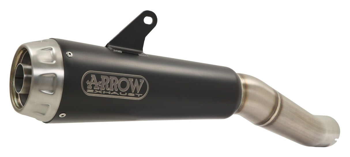 Arrow 71905PRN Pro-Race Dark Nichrom Slip-On Mufflers w/Steel End Cap for Husqvarna Svartpilen/Vitpilen 401 18-19