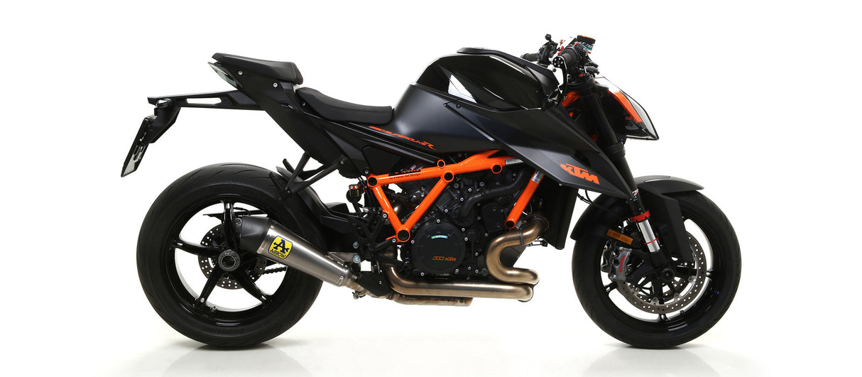 Arrow 71916XKR X-Kone Titanium Slip-On Muffler w/Carbon End Cap for KTM 1290 SuperDuke R 20-23