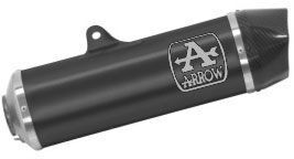 Arrow 71924AKN Indy-Race Dark Aluminium Slip-On Muffler w/Carbon End Cap for Ducati Diavel 1260 S 19-20