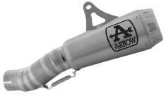 Arrow 71928PR Pro-Race Titanium Slip-On Muffler w/Titanium End Cap for Kawasaki ZX-10R/ZX-10RR 21-24