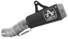 Arrow 71928PRN Pro-Race Dark Nichrom Slip-On Muffler w/Steel End Cap for Kawasaki ZX-10R/ZX-10RR 21-24