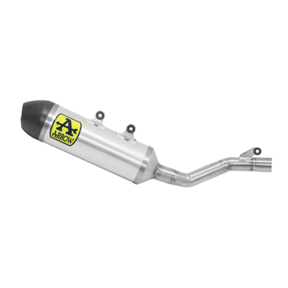 Arrow 72067TAK Off-Road V2 Aluminium Slip-On Muffler w/Carbon End Cap for Beta RR 350/390/430/480 17-18