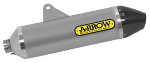 Arrow 72528AK Thunder Aluminium Slip-On Mufflers w/Carbon End Cap for Honda CRF 250 L/Rally 17-18/CRF 300 L 21-24