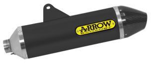 Arrow 72528AKN Thunder Dark Aluminium Slip-On Mufflers w/Carbon End Cap for Honda CRF 250 L/Rally 17-18/CRF 300 L 21-24