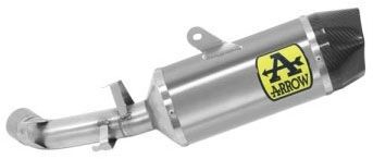 Arrow 72627PK Indy-Race Titanium Slip-On Muffler w/Carbon End Cap for KTM 390 Adventure 20-23