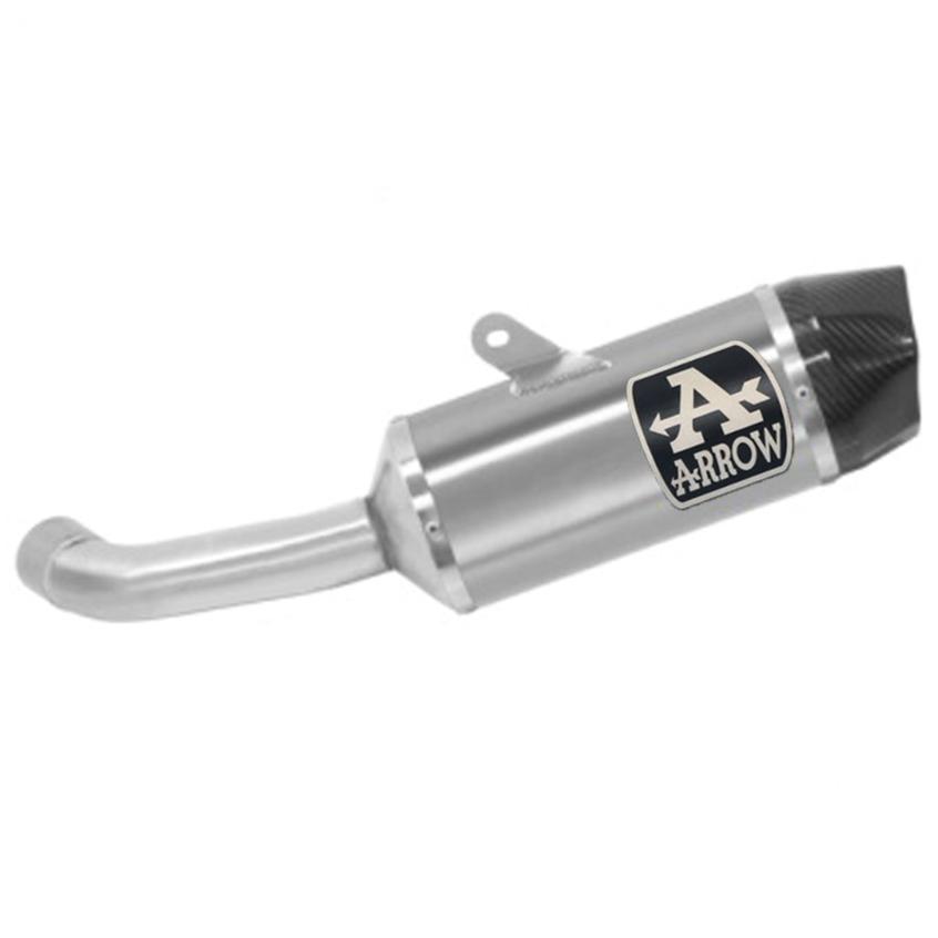 Arrow 72631PK Indy-Race Titanium Slip-On Muffler w/Carbon End Cap for Husqvarna Svartpilen/Vitpilen 401 20-23