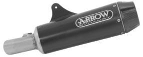 Arrow 74506RBN Rebel Dark Nichrom Slip-On Muffler w/Dark Aluminium End Cap for Kawasaki Z 900 RS 17-20