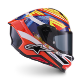 Alpinestars S-R7 Taiyo Furusato Limited Edition Red/White/Blue/Fluro Yellow Helmet