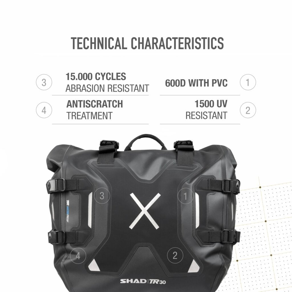 Shad Terra TR30 Black 60L Waterproof Saddle Bags