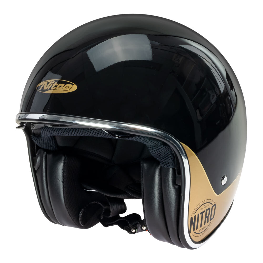 Nitro X582 Tribute Black/Gold Helmet - EasyR