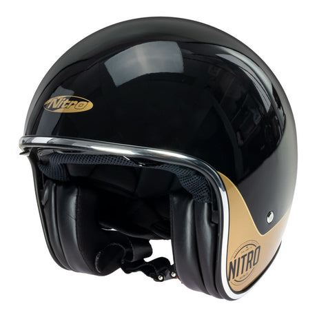 Nitro X582 Tribute Black/Gold Helmet - EasyR