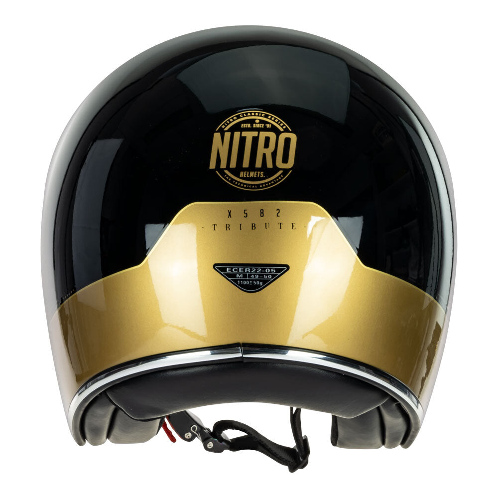 Nitro X582 Tribute Black/Gold Helmet - EasyR