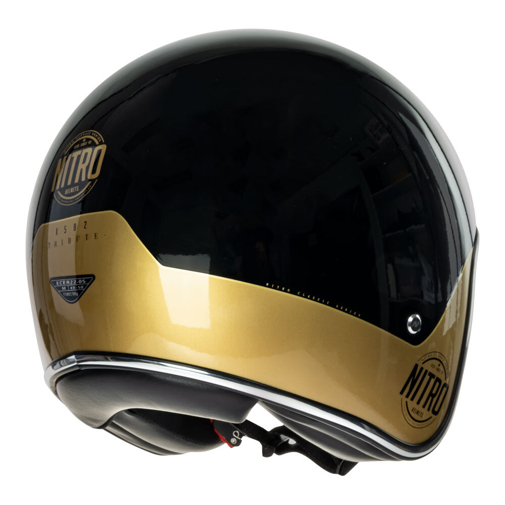 Nitro X582 Tribute Black/Gold Helmet - EasyR