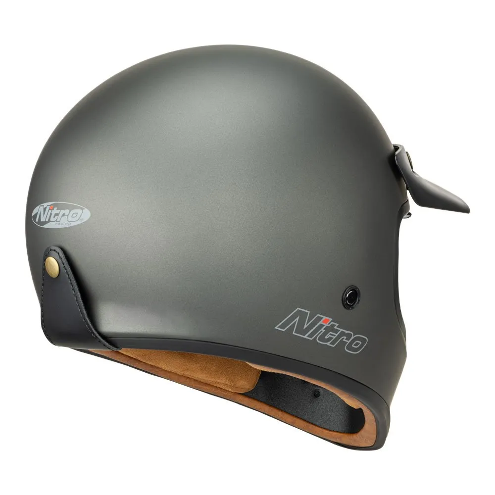 Nitro MX502 Retro Satin Graphite Helmet