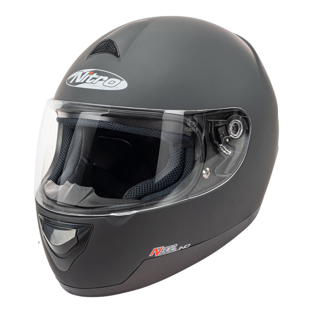 Nitro N802 Satin Black Helmet - EasyR