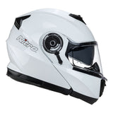 Nitro F160 Gloss White Modular Helmet