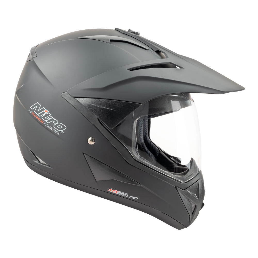 Nitro MX730 Satin Black Adventure Helmet - EasyR