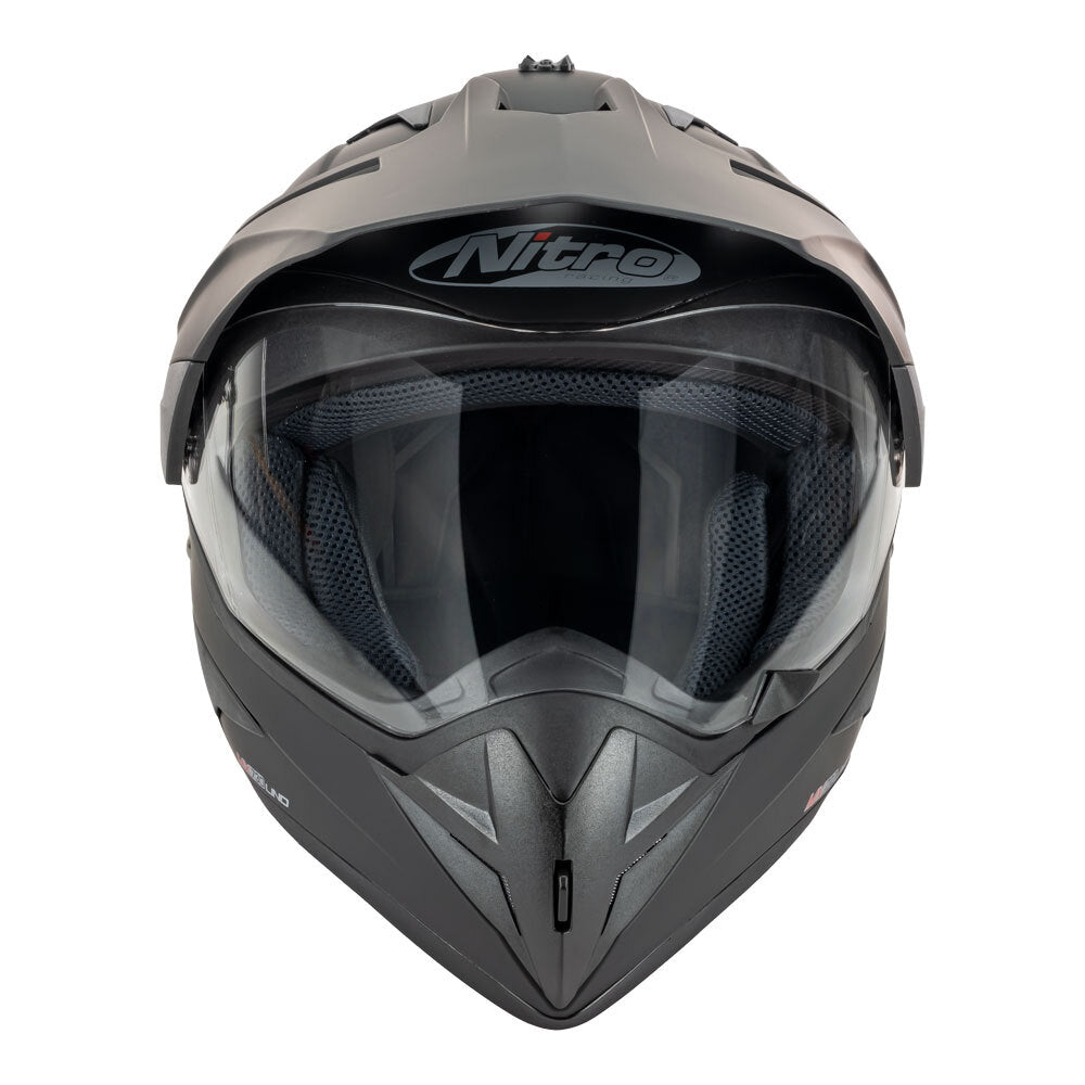 Nitro MX730 Satin Black Adventure Helmet - EasyR