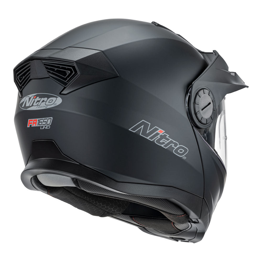 Nitro FA1650 DVS Satin Black Adventure Modular Helmet