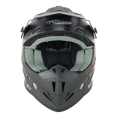 Nitro MX700 Satin Black Helmet - EasyR