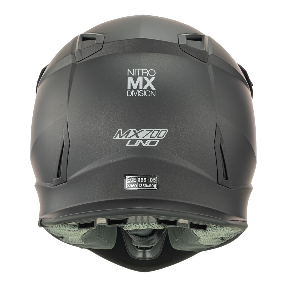 Nitro MX700 Satin Black Helmet - EasyR