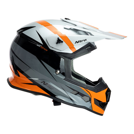 Nitro MX700 Recoil Grey/Black/Orange Helmet - EasyR