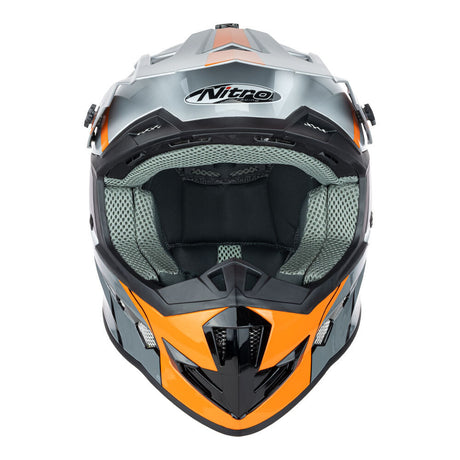 Nitro MX700 Recoil Grey/Black/Orange Helmet - EasyR