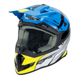 Nitro MX700 Recoil Black/Light Blue/Silver/Fluro Yellow Helmet